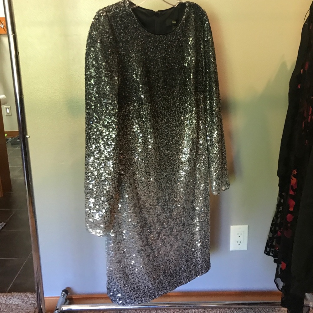 Black and silver sparkle dress